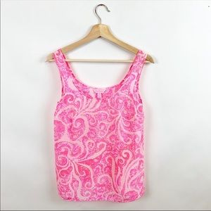 Lilly Pulitzer Pink Pout Cosmos Silk Tank Top XS